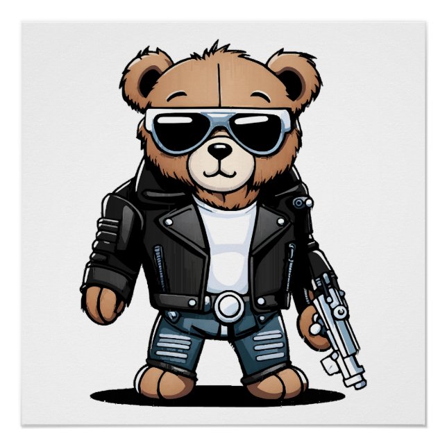 Cute Teddy Memes Poster (Front)