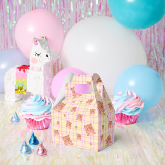 Cute Teddy Print Favour Box