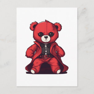 Cute teddy red boy enclosure card