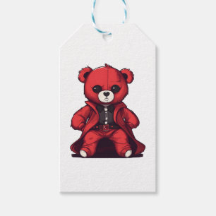 Cute teddy red boy gift tags