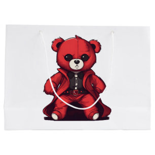 Cute teddy red boy large gift bag