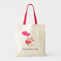 Cute Teddy Valentine's Day Tote bags