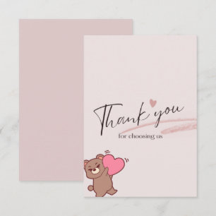 Cute teddybear thank you card