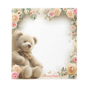 Cute Tedyy Bear 5.5" x 6" Notepad - 40 pages