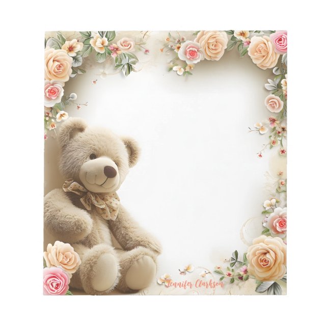Cute Tedyy Bear 5.5" x 6" Notepad - 40 pages (Front)