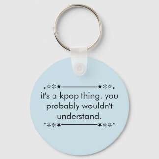 Cute Teen Blue Aesthetic Kpop Key Ring