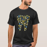 Cute Teeth Icon Hanukkah Chanukah Dreidel Menorah T-Shirt<br><div class="desc">Cute Teeth Icon Hanukkah Chanukah Dreidel Menorah</div>