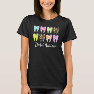 Cute Teeth Leopard Dental Assistant Easter Day Chr T-Shirt