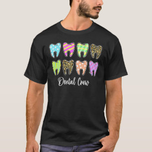 Cute Teeth Leopard Dental Crew Easter Day Christia T-Shirt
