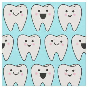 Cute Teeth Tooth Fairy Dentist Dental Fabric