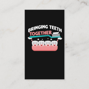Cute teeth toothpaste Dentistry Dentist Assistant Business Card