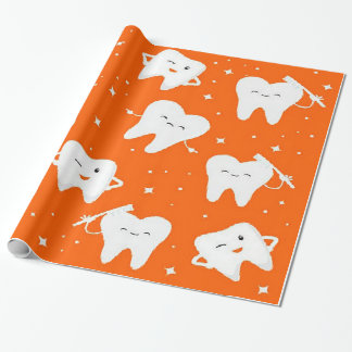 Cute teeth wrapping paper