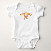 Cute Tennessee Orange Kids Bow Chequered