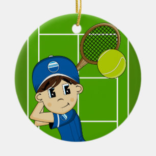 Cute Tennis Boy Ornament