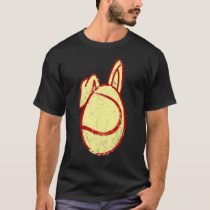 Cute Tennis Bunny Hunting Eggs Ball Tennis Player T-Shirt