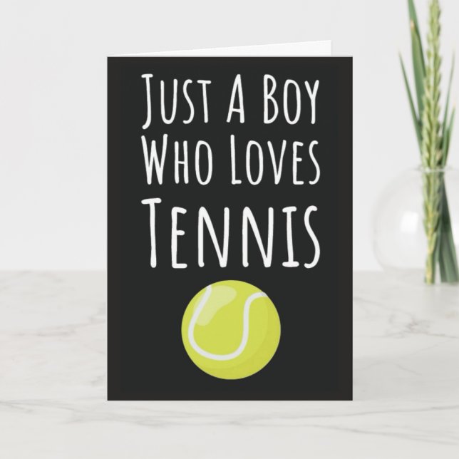 Cute Tennis Cards For Kids Boys Sports Sporty (Front)
