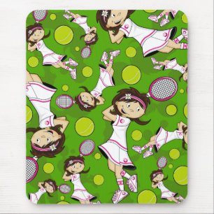 Cute Tennis Girl Mousepad