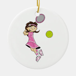 Cute Tennis Girl Ornament
