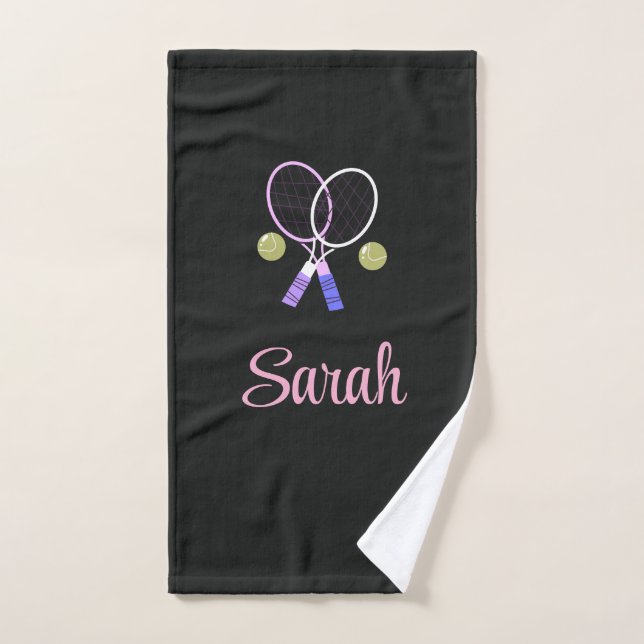 Cute Tennis Hand Towel Sports Player Birthday Gift (Hand Towel)