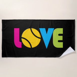 Cute Tennis LOVE - Beach Towel