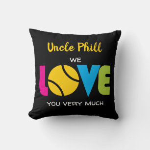 Cute Tennis LOVE - custom text Cushion