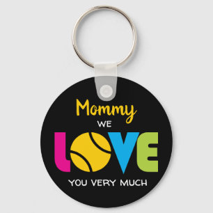 Cute Tennis  LOVE - custom text  Key Ring