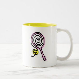 Cute tennis mug for girls and women or coach