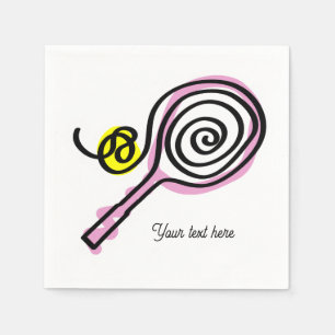 Cute tennis themed Birthday party napkins