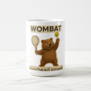 Cute Tennis Wombat Design-Funny Australian Animal Coffee Mug