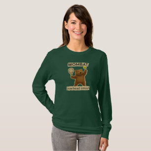 Cute Tennis Wombat Design-Funny Australian Animal T-Shirt