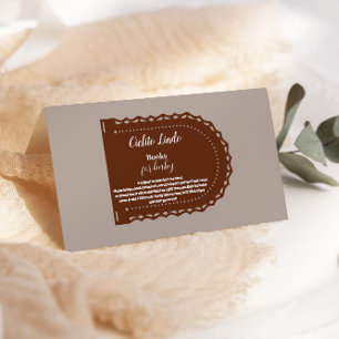 Cute Terracotta Cielito Lindo Books for Baby Enclosure Card