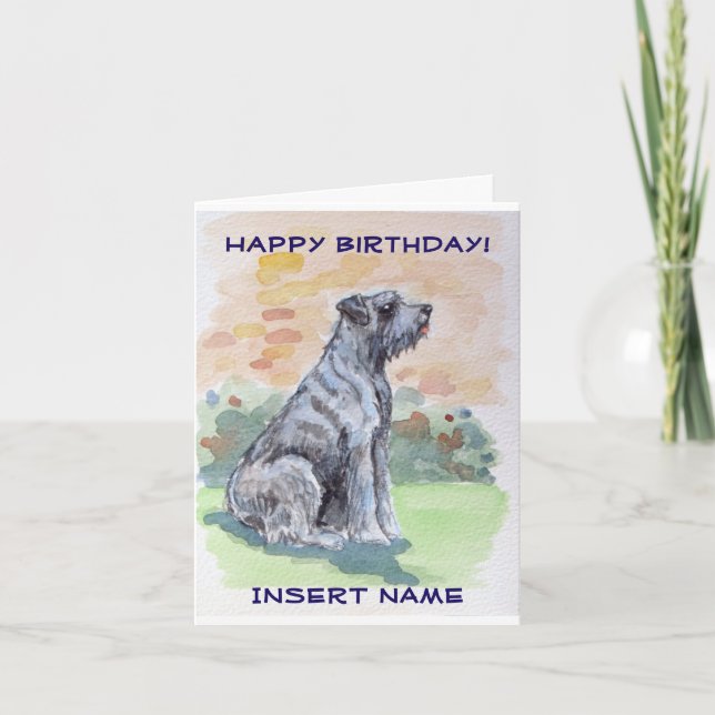 Cute Terrier Dog Birthday Card (Front)