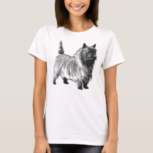 Cute Terrier Dog Black & White Women's T-Shirt