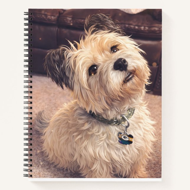 Cute Terrier Dog Small Notepad Notebook (Front)