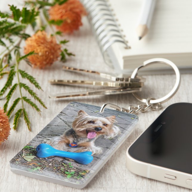 Cute Terrier Key Ring (Front Right)
