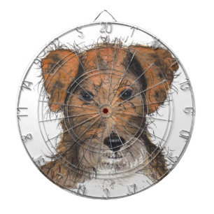 Cute Terrier puppy Dartboard