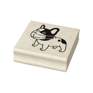 CUTE TERRIER WEARING A FACE MASK Wood Art Stamp