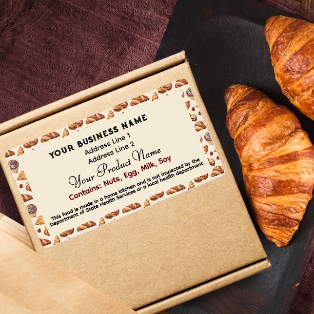 Cute Texas Cottage Food Law labels croissant  (Creator Uploaded)