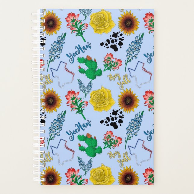 Cute Texas Pattern Planner (Front)