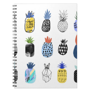 Cute textured pineapples, vintage collection. notebook