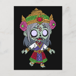 Cute Thai Zombie Postcard