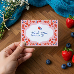 Cute Thank You Berry Much Berry Sweet Baby Shower Card