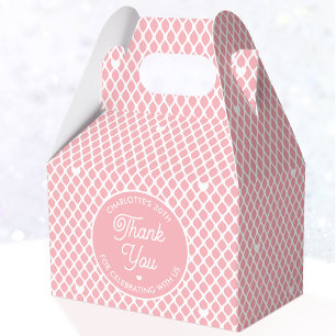 Cute Thank You Birthday Name Any Age Pretty Pink Favour Box