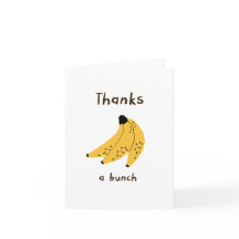 Cute Thank you card with a bunch of bananas