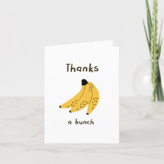 Cute Thank you card with a bunch of bananas