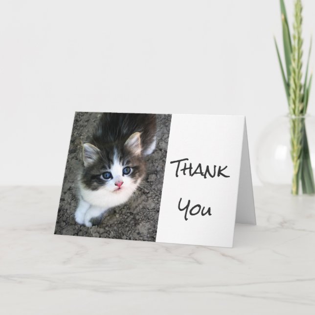CUTE "Thank You" Customisable Personalizable Thank You Card (Front)