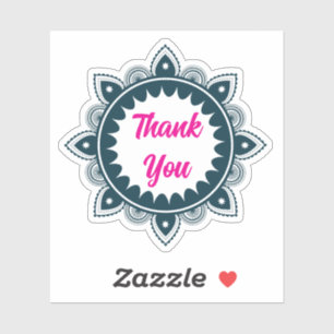 Cute Thank You floral Mandala