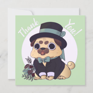 Cute Thank You Pug Invitation