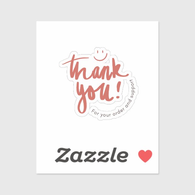 cute Thank You Return Address Label– Small Busines (Sheet)