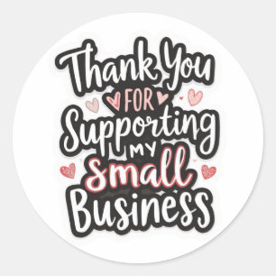 Cute thank you sticker perfect for small business